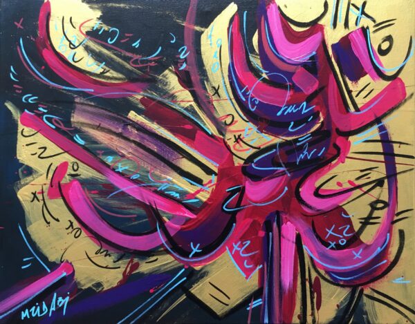 Exposition : Calligraphie gestuelle de l&rsquo;artiste Mohamed MZIBADI