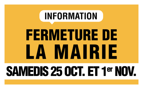 Jours de fermeture de la mairie